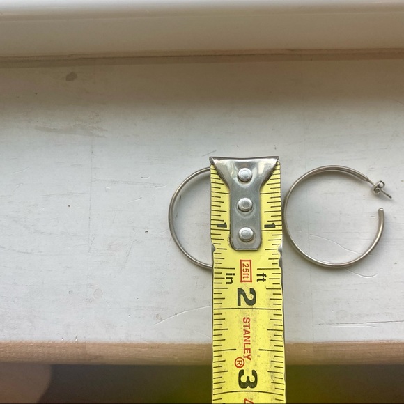 Vintage silver hoops - Picture 6 of 7